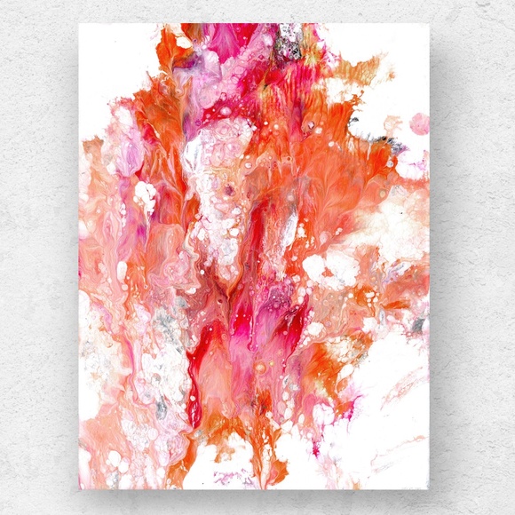 Original Abstract Floral Painting on Canvas - Blooming Symphony 2